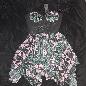 Widow Floral Oath Mini Dress